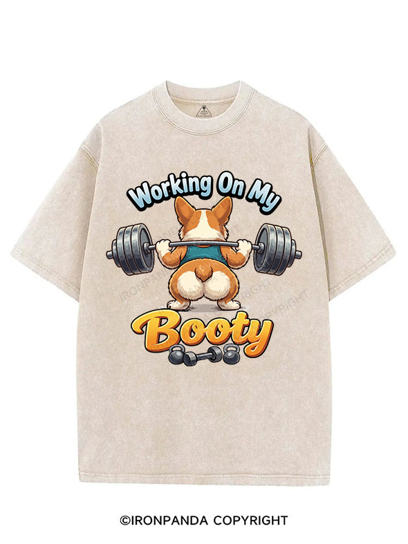 working on my booty VINTAGE GYM SHIRT