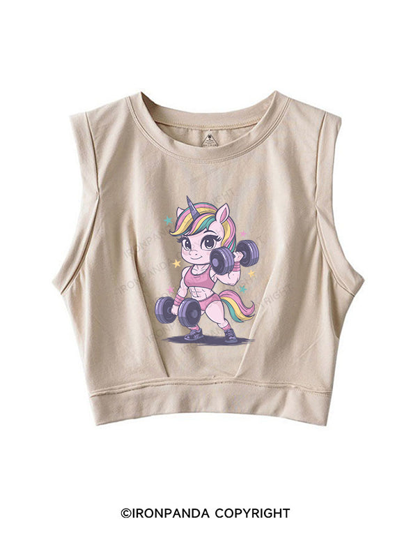 GYMICORN SLEEVELESS CROP TOPS