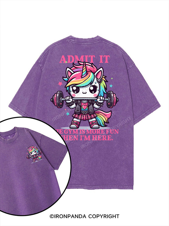 ADMIT  IT. printed Gym Shirt