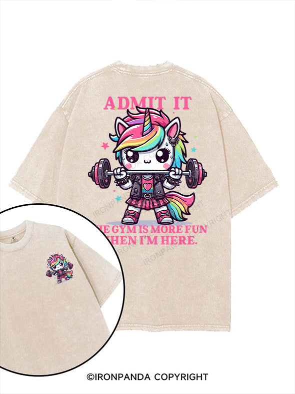ADMIT  IT. printed Gym Shirt