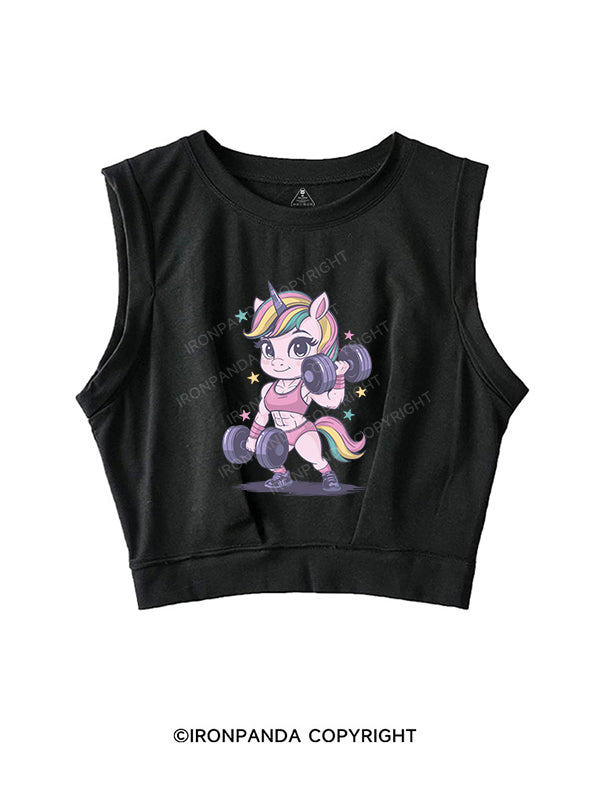 GYMICORN SLEEVELESS CROP TOPS