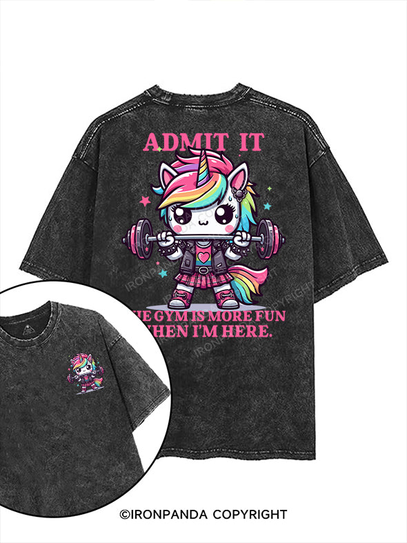 ADMIT  IT. printed Gym Shirt