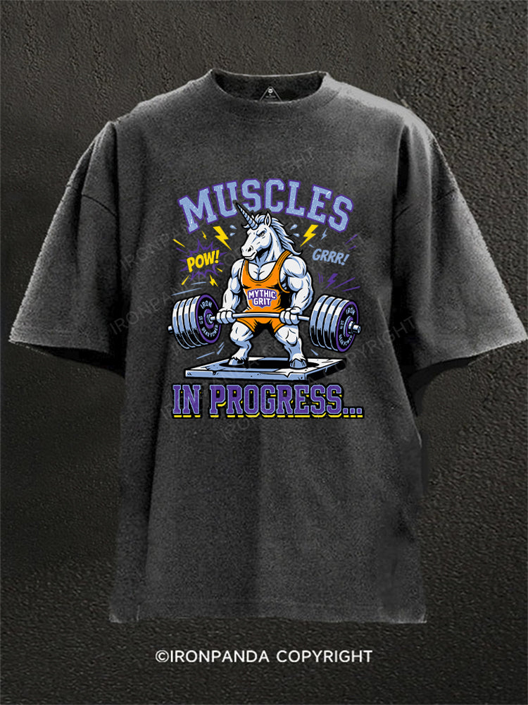 Muscle in progress Washed Gym Shirt
