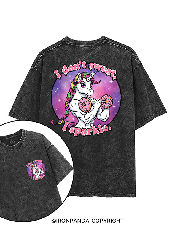 I don't sweat, I sparkle printed Gym Shirt