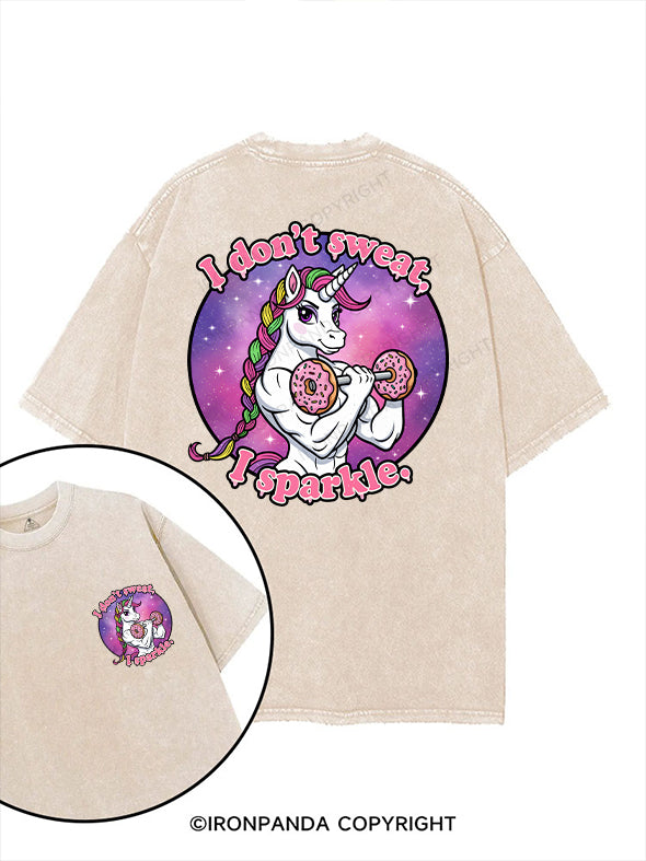 I don't sweat, I sparkle printed Gym Shirt