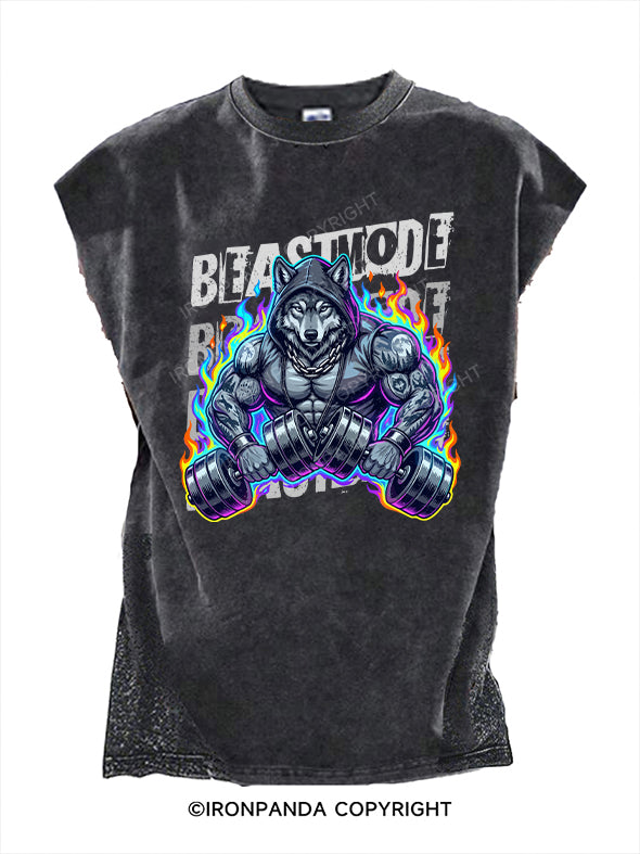 Muscular Wolf Cut Off Tank
