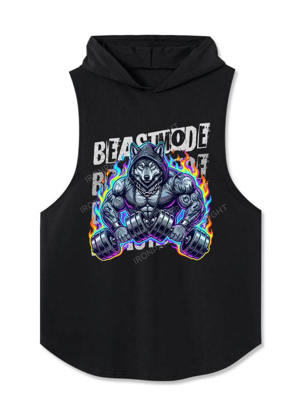 Muscular Wolf Hooded Tank