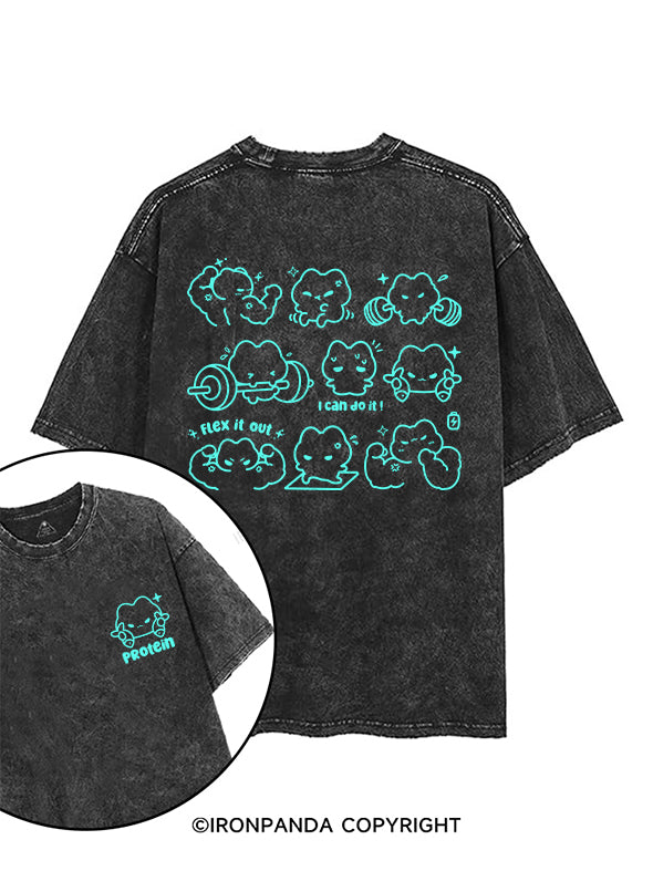 GYM CAT CHRONICLES printed Gym Shirt
