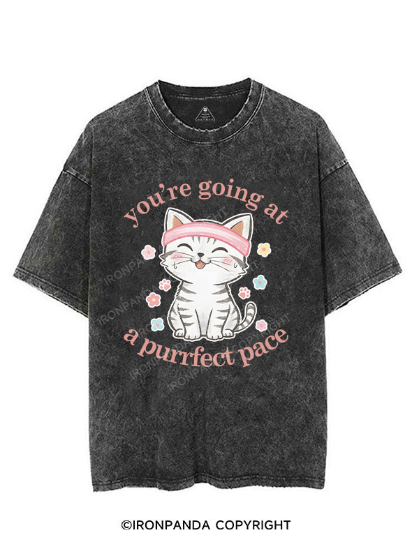 You’re going at a purrfect pace VINTAGE GYM SHIRT