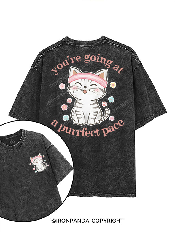 You’re going at a purrfect pace printed Gym Shirt
