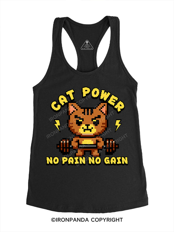 cat power Gym Racerback Tank