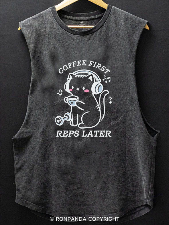 Coffee First, Reps Later. SCOOP BOTTOM COTTON TANK