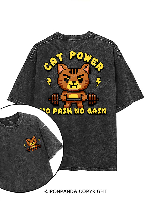 cat power printed Gym Shirt