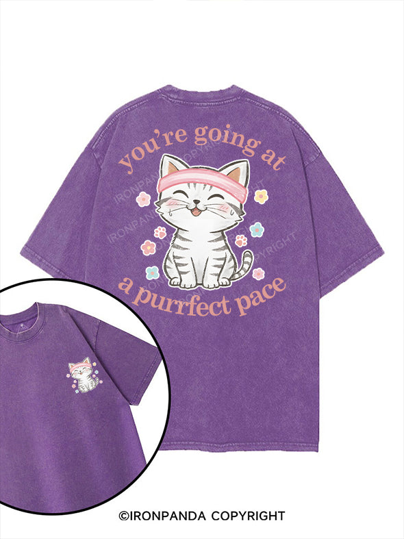 You’re going at a purrfect pace printed Gym Shirt