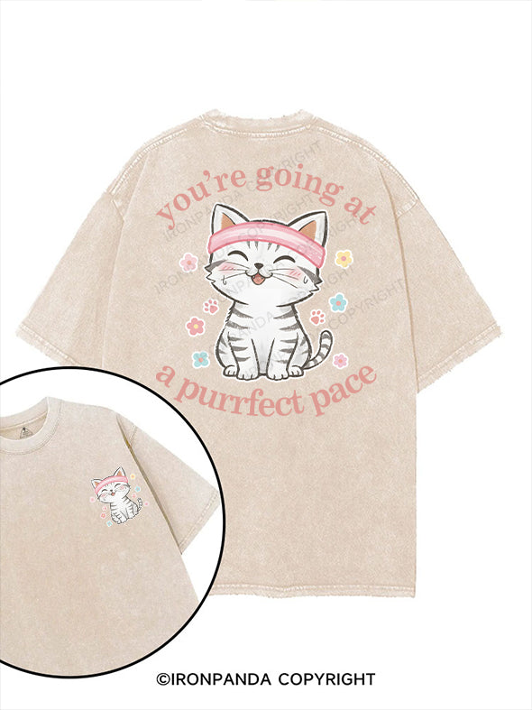 You’re going at a purrfect pace printed Gym Shirt