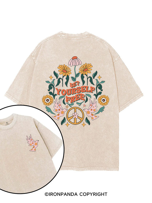 SET YOU FREE printed Gym Shirt