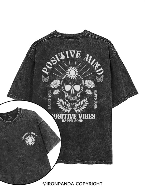 POSITIVE MIND POSITIVE VIBES printed Gym Shirt