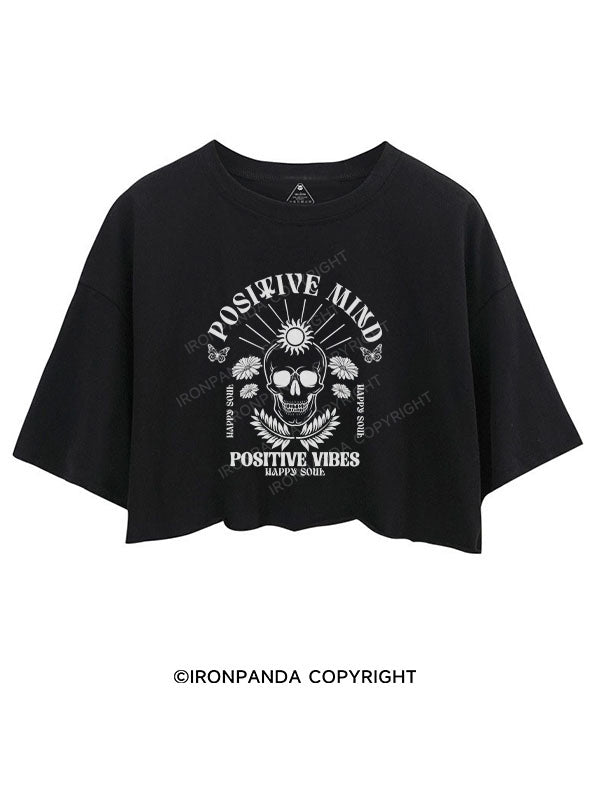 POSITIVE MIND POSITIVE VIBES CROP TOPS