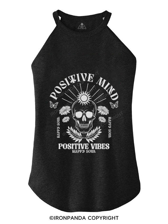 POSITIVE MIND POSITIVE VIBES TRI ROCKER COTTON TANK