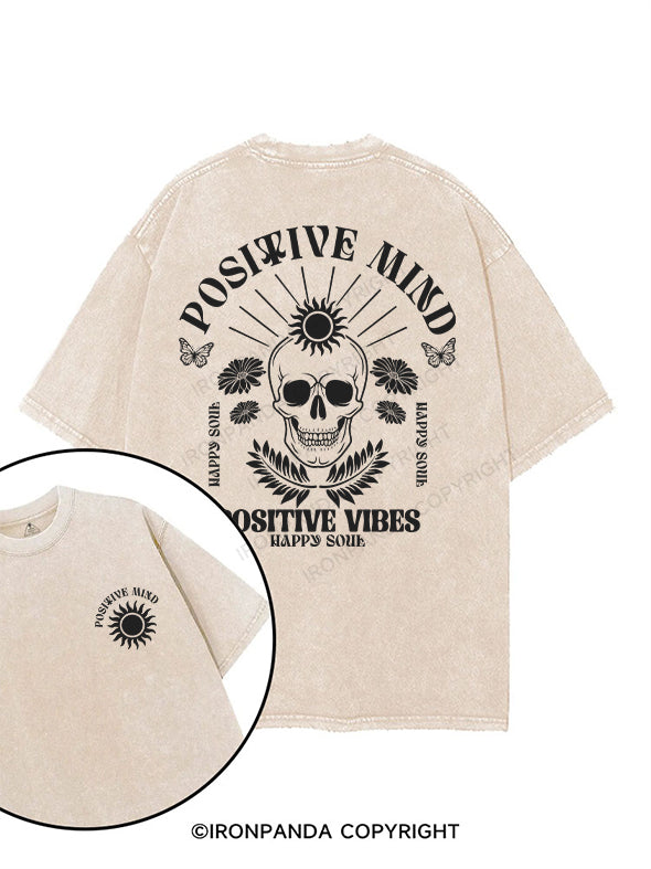 POSITIVE MIND POSITIVE VIBES printed Gym Shirt