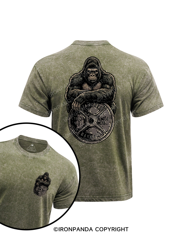 Gorilla weight printed Washed Gym Shirt