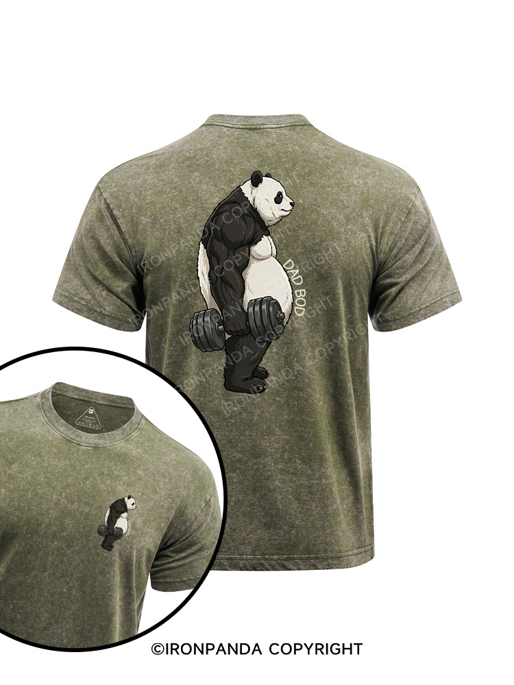 Dad Bod printed Washed Gym Shirt