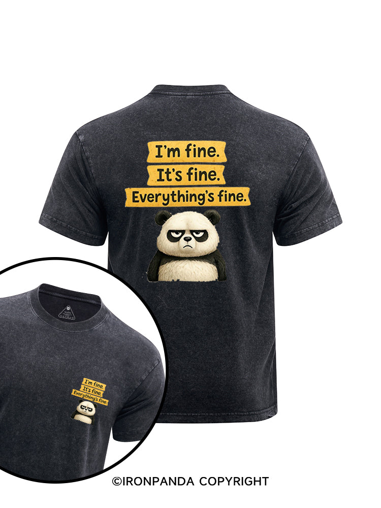 I’m fine It’s fine Everything’s fine printed Washed Gym Shirt