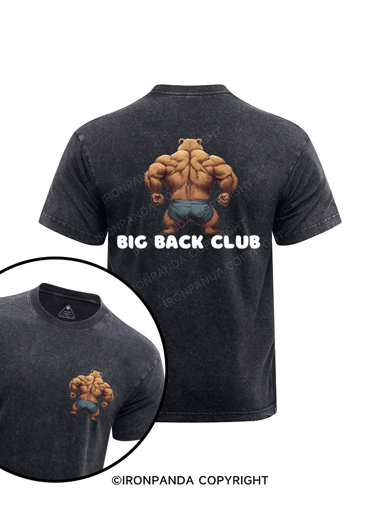 Big Back Club printed Washed Gym Shirt