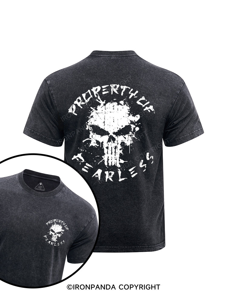 PROPERTY OF FEARLESS printed Washed Gym Shirt