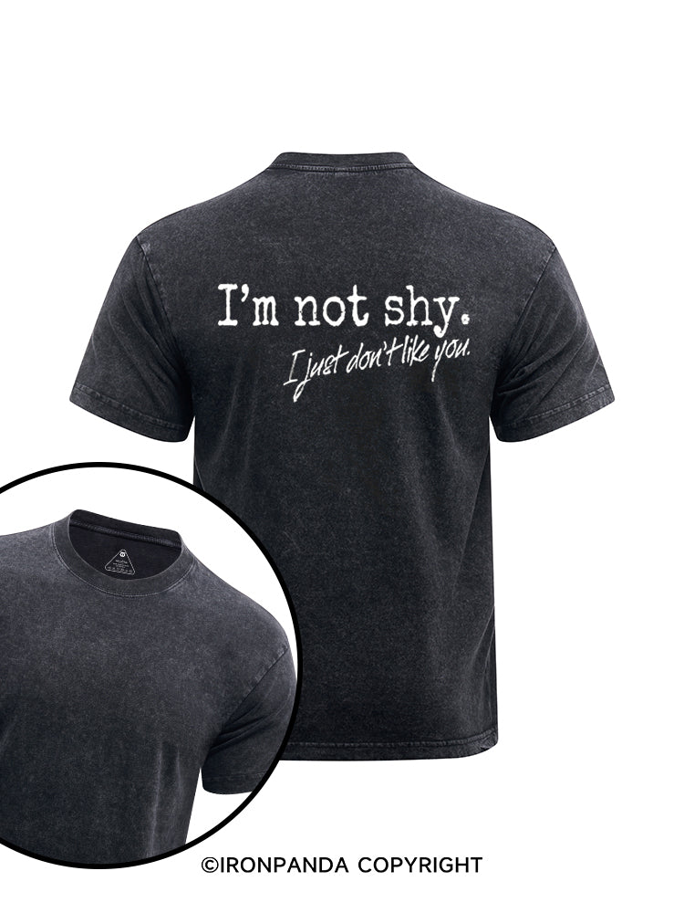 I’m not shy. I just don’t like you printed Washed Gym Shirt