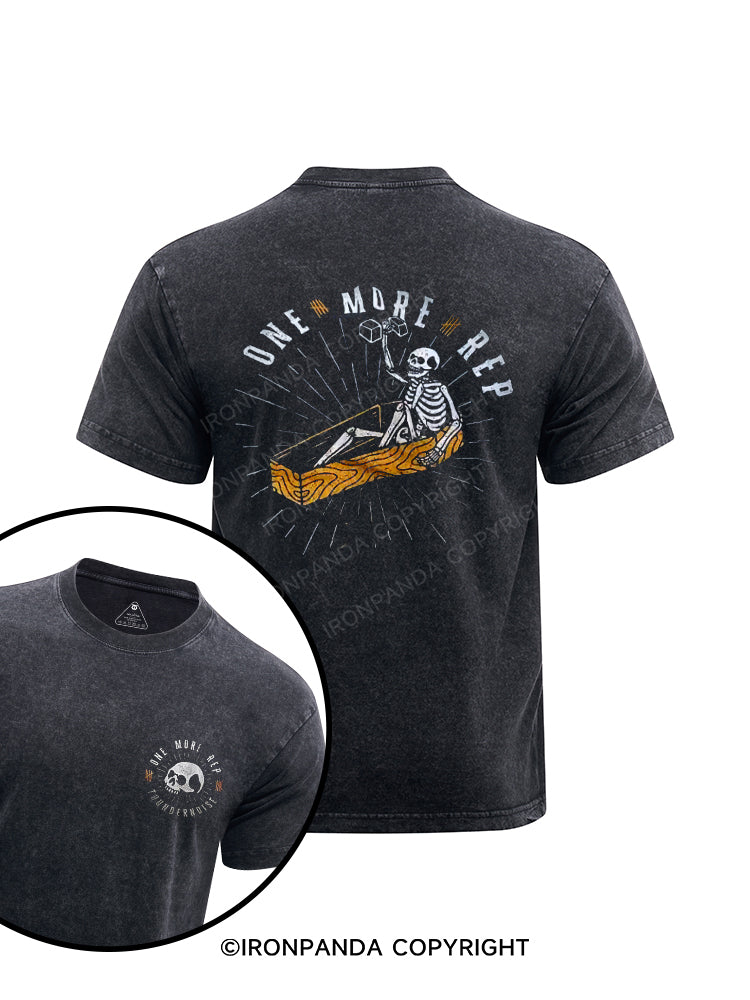 One More Rep printed Washed Gym Shirt