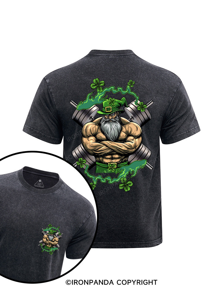 Irish lift iron printed Washed Gym Shirt