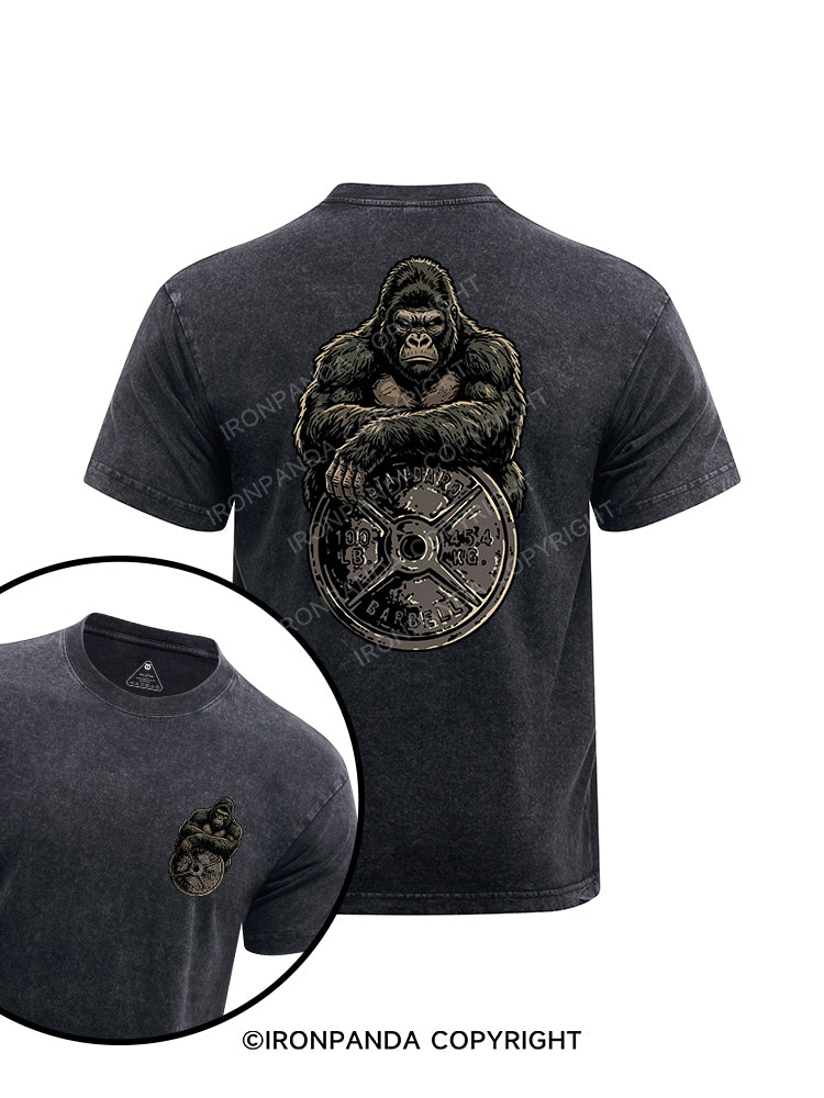Gorilla weight printed Washed Gym Shirt