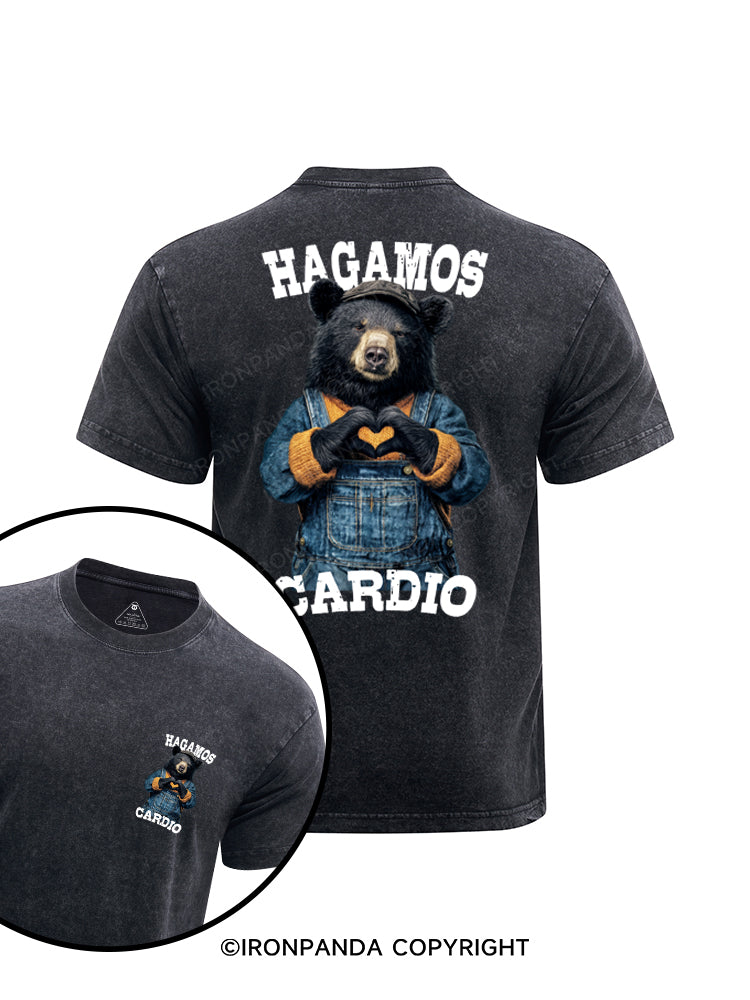 HAGAMOS CARDIO printed Washed Gym Shirt