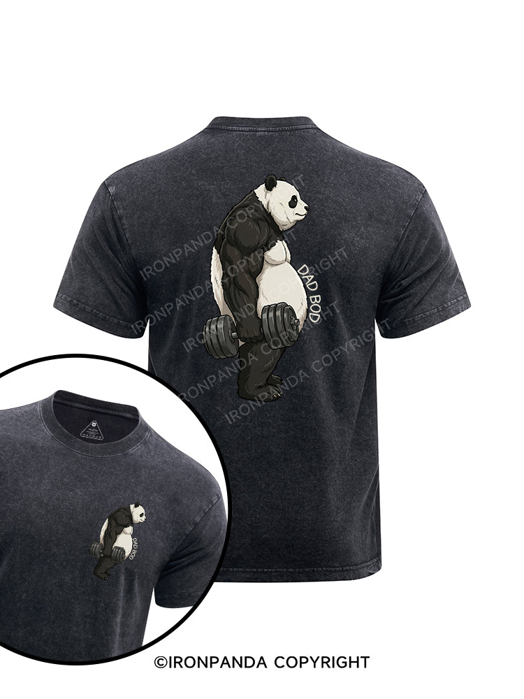 Dad Bod printed Washed Gym Shirt