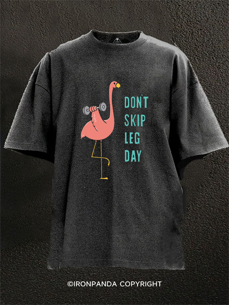 DON'T SKIP LEG DAY Washed Gym Shirt