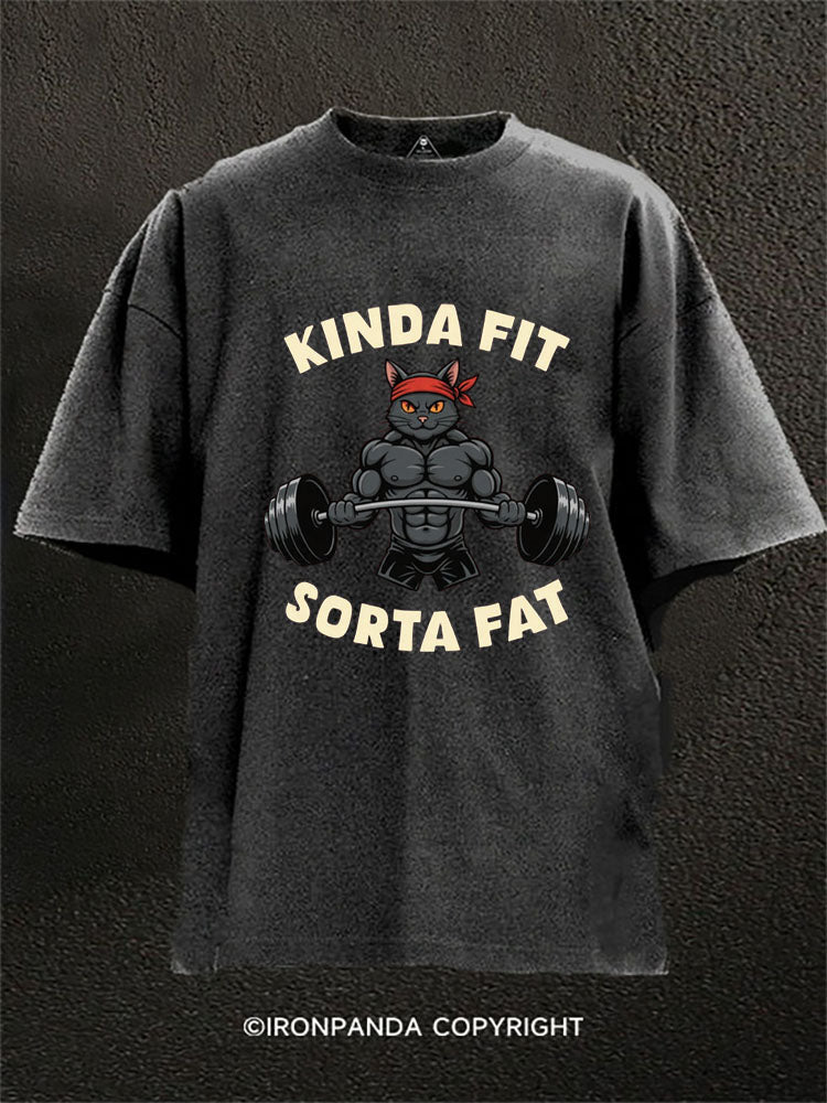 Kinda Fit Sorta Fat Cat Washed Gym Shirt
