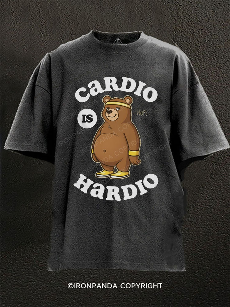 Cardio is Hardio Washed Gym Shirt