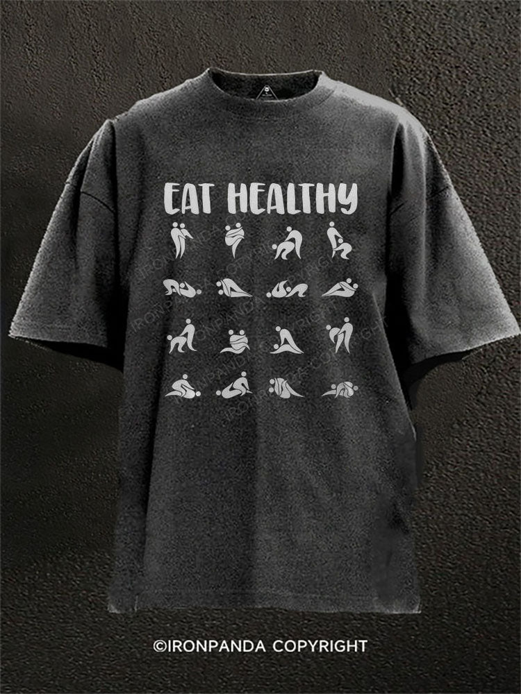 EAT HEALTHY Washed Gym Shirt