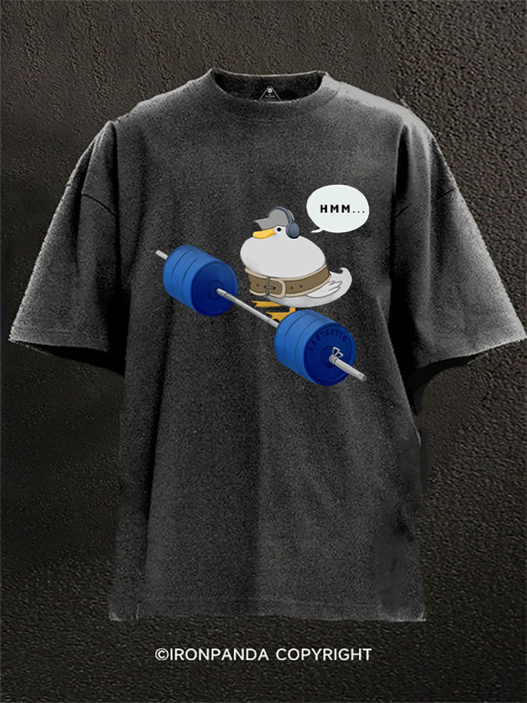 Duck weightlifting Washed Gym Shirt