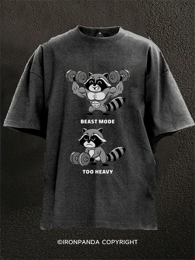 BEAST MODE TOO HEAVY Washed Gym Shirt