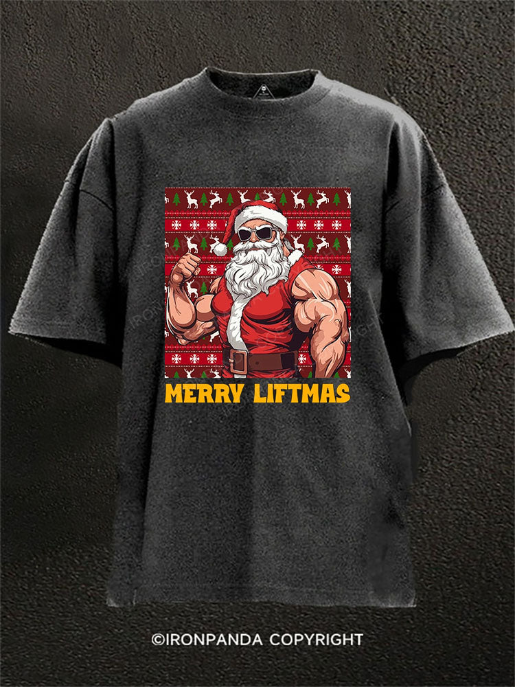 MERRY LIFTMAS Washed Gym Shirt