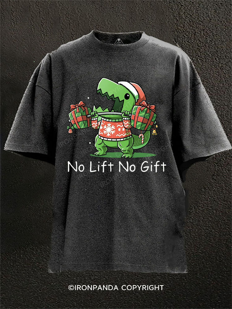 T-Rex No Lift No Gift Washed Gym Shirt