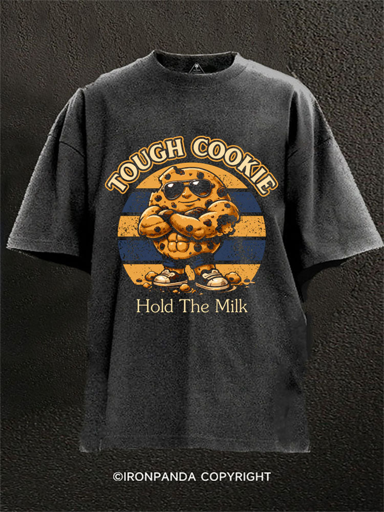 TOUGH COOKIE Hold The Milk Washed Gym Shirt