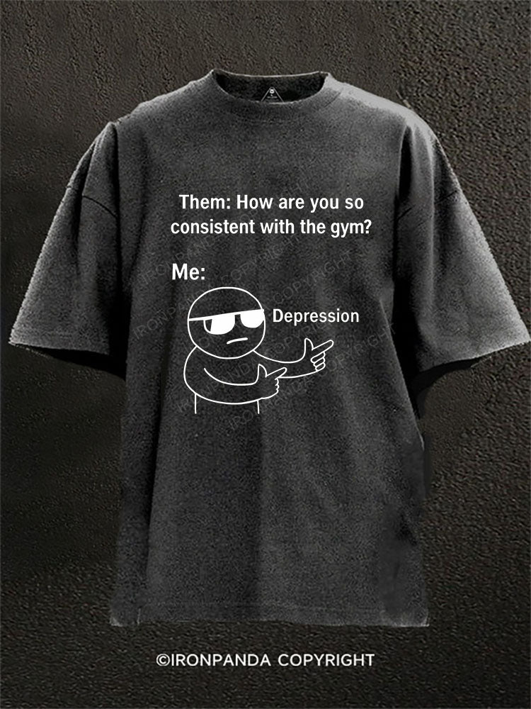 Depression Washed Gym Shirt