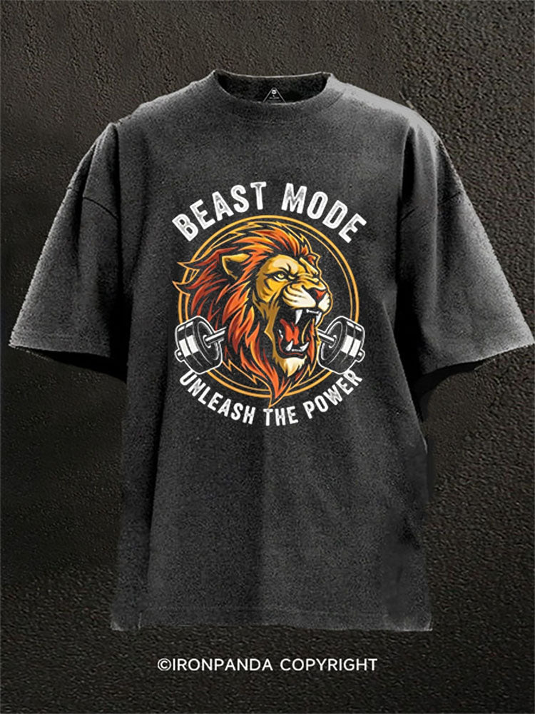 UNLEASH THE POWER Washed Gym Shirt