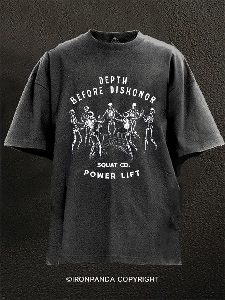 DEPTH BEFORE DISHONOR Washed Gym Shirt