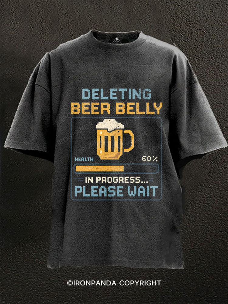 Deleting Beer Belly  Washed Gym Shirt