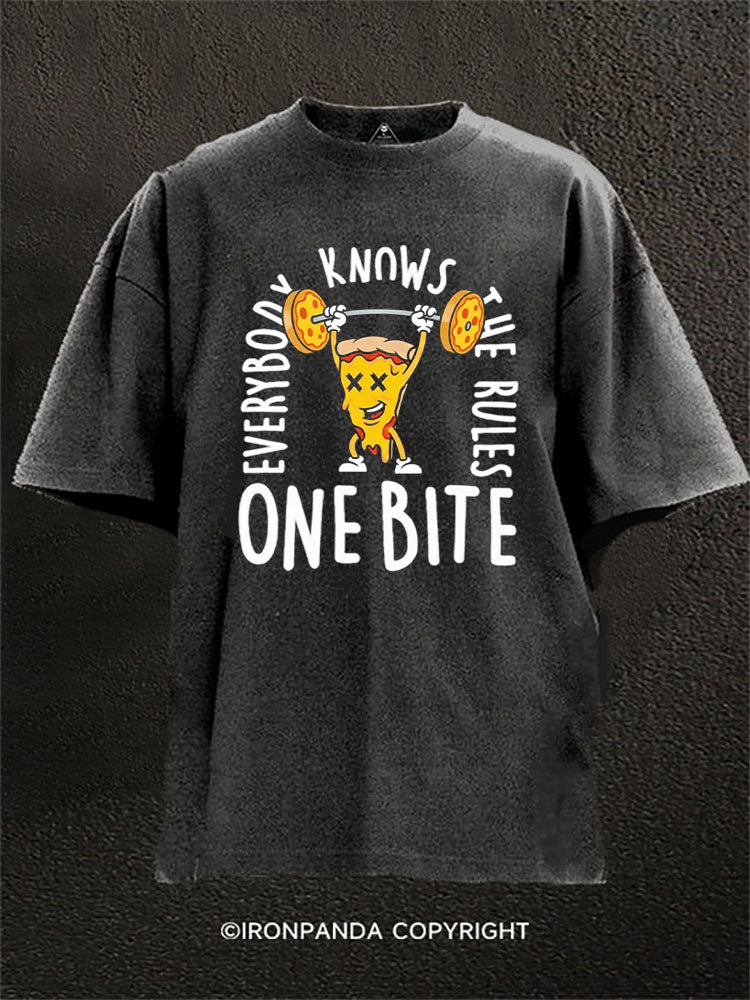 One bite Washed Gym Shirt