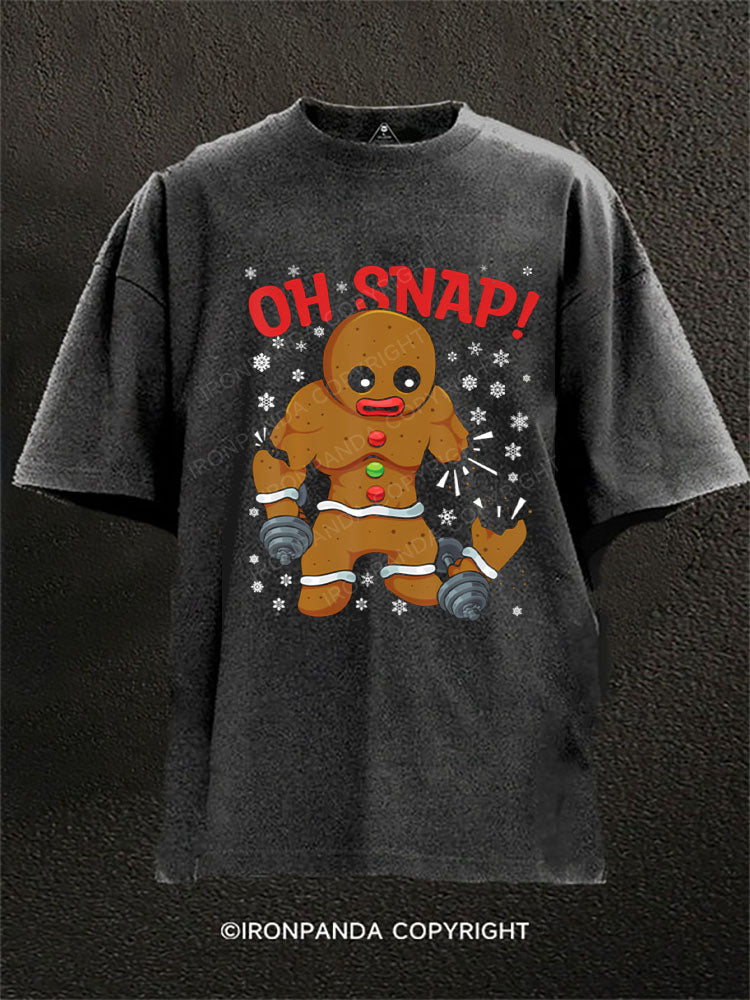 Gingerbread Man Washed Gym Shirt